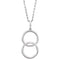 Interlocking Circle Necklace, Rhodium-Plated 14k White Gold, 18"