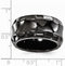 Edward Mirell Black Titanium Faceted Edges 12mm Wedding Band, Size 10