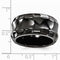 Edward Mirell Black Titanium Faceted Edges 12mm Wedding Band