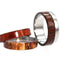 Three Wood Inlay 6mm Comfort-Fit Interchangeable Titanium Ring