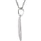 Diamond Number '9' Sterling Silver Pendant Necklace, 18" (.005 Cttw)