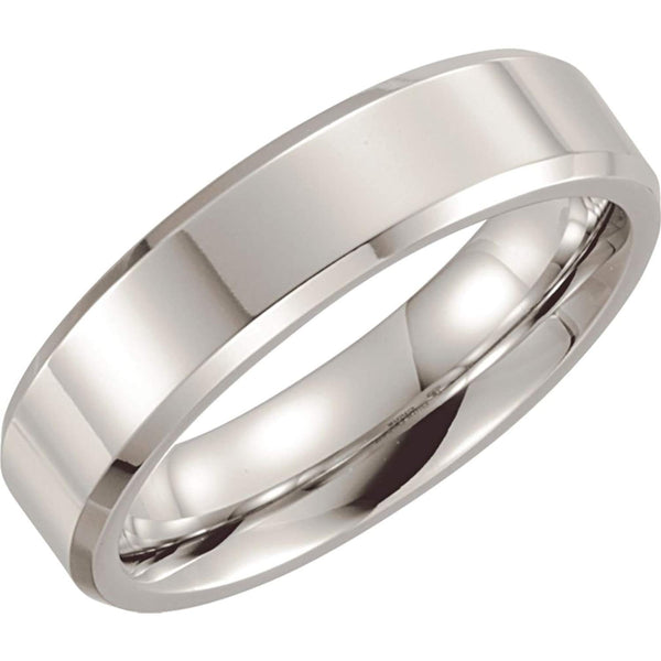 Men's Cobalt 6mm High Polished Comfort Fit Band