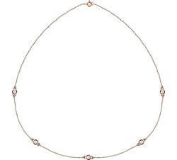Diamond Solitaire 14k Rose Gold Pendant Necklace, 18" (1.00 Cttw)