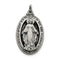 Sterling Silver Antiqued Miraculous Medal (36X20MM)