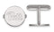 Rhodium-Plated Sterling Silver University Of Pittsburgh Round Cuff Links, 15MM