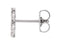 Platinum Diamond Letter 'B' Initial Stud Earring (Single Earring) (.10 Ctw, GH Color, SI2-SI3 Clarity)