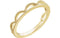 Scalloped Bead Trim 4mm Stacking Ring, 14k Yellow Gold