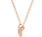 Diamond Solitaire Inifinity Trim 14k Rose Gold Pendant Necklace, 16" (.10 Cttw)