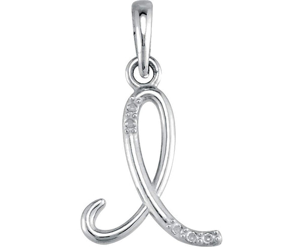 5-Stone Diamond Letter 'I' Initial 14k White Gold Pendant Necklace, 18" (.03 Cttw, GH, I1)