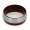 Honduran Rosewood Burl 8mm Comfort-Fit Matte Titanium Wedding Band