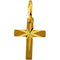 Childrens 14k Yellow Gold Engraved Star Cross Pendant