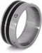 Ziricote Wood, Stainless Steel Screws 10mm Comfort-Fit Matte Titanium Wedding Band