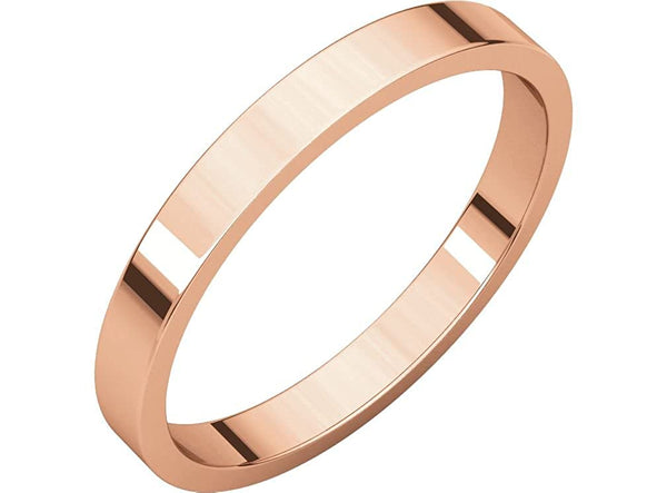 10k Rose Gold 2.5mm Slim-Profile Flat Band