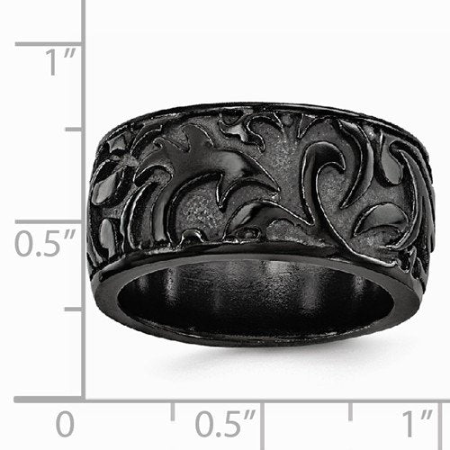 Pallas Collection Black Titanium Casted 11mm Band