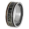 Deer Antler, Whiskey Barrel Oak Wood 9mm Titanium Comfort-Fit Wedding Ring