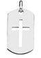 Dog Tag Cross Sterling Silver Pendant (42.00X23.50 MM)