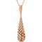 20-Stone Diamond 14k Rose Gold Pierced Teardrop Pendant Necklace, 18" (.33 Cttw)