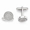 Sterling Silver and Cubic Zirconia Brilliant Embers Coin Cuff Links, 14MM