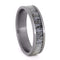 Deer Antler 6mm Comfort-Fit Brushed Titanium Wedding Band