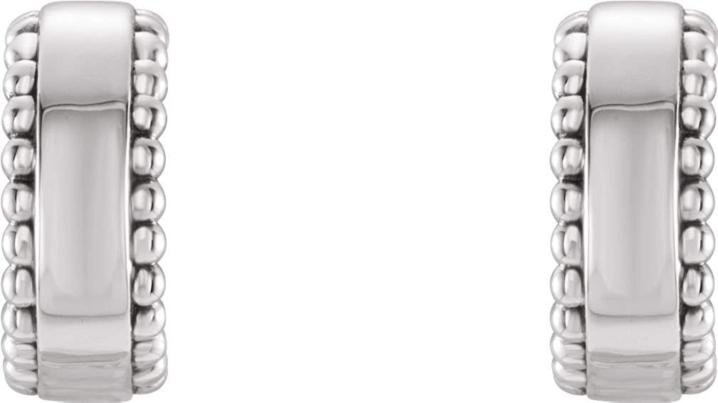 Sterling Silver Bead Trim Earrings