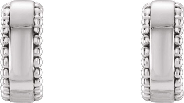 Sterling Silver Bead Trim Earrings