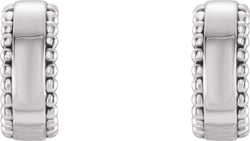 Platinum Bead Trim Earrings