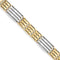 Men's Two-Tone 14k Yellow and White Gold Link Bracelet, 8.25"