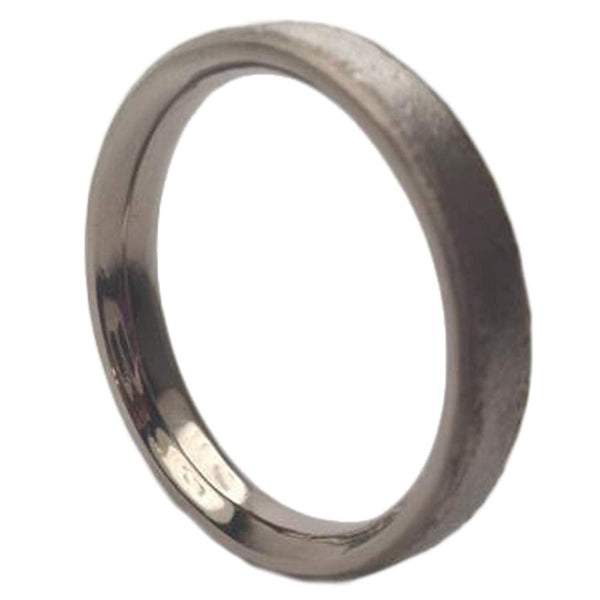 Slim Profile Titanium with Frosted Finish 3mm Comfort-Fit Wedding Ring