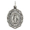 Sterling Silver Antiqued Miraculous Medal (28X16 MM)