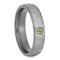 The Men's Jewelry Store (Unisex Jewelry) Peridot, Gibeon Meteorite 6mm Matte Titanium Comfort-Fit Wedding Ring