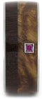 Princess Cut Ruby, Black Ash Burl, Dalmata Wood 9mm Comfort-Fit Titanium Band, Size 11.25