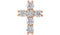 Diamond Cross Pendant, Rhodium-Plated 14k Rose Gold (1/4 Ctw, Color G-H, Clarity I1 )