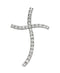 14k White Gold Diamond Cross Pendant (HI Color, I1 Clarity, 1/3 Cttw)