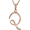 5-Stone Diamond Letter 'Q' Initial 14k Rose Gold Pendant Necklace, 18" (.03 Cttw, GH, I1)