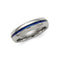 Edward Mirell Titanium Blue-Anodized Center 6mm Comfort-Fit Band