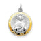 Rhodium-Plated Sterling Silver Saint Jude Thaddeus Medal (25X22MM)