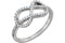 Diamond Knot Ring, Sterling Silver (1/3 Ctw, Color G-H, Clarity I1), Size 6