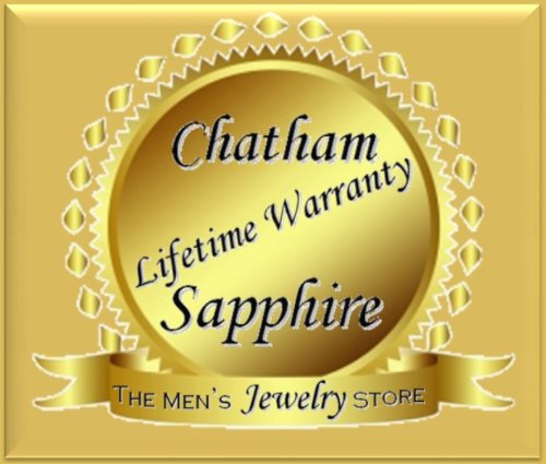 Men's Platinum Chatham Created Blue Sapphire 1.25 Ct Ring