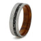 Stardust Meteorite, Ironwood Burl Sleeve 6mm Comfort-Fit Brushed Titanium Band