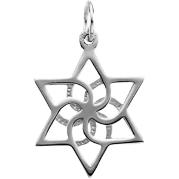 Star of David Sterling Silver Pendant (Made in Holy Land)