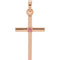 Pink Tourmaline Inset Cross 14k Rose Gold Pendant (22.65x11.4MM)