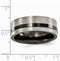 Black Ti Collection 8mm Flat Profile Titanium Band, Size 7