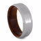 Ironwood Burl 8mm Comfort-Fit Band with Brushed Satin Titanium Overlay