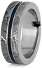 The Men's Jewelry Store (Unisex Jewelry) Black Diamond, Seymchan Meteorite, Blue Box Elder Wood, Gibeon Meteorite 8.5mm Titanium Comfort-Fit Wedding Band, Size 9.75