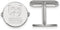 Rhodium-Plated Sterling Silver Kentucky Derby Round Cuff Links, 16MM