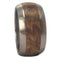 Black Ash Burl Wood Inlay 10mm Comfort-Fit Matte Titanium Wedding Band, Size 10