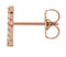 14k Rose Gold Diamond Letter 'E' Initial Stud Earring (Single Earring) (.06 Ctw, GH Color, l1 Clarity)