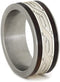 Celtc Infinity Knot, Honduran Rosewood Burl 8mm Comfort-Fit Matte Titanium Band, Size 15