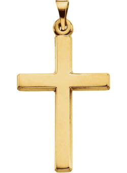Chapel Cross 14k Yellow Gold Pendant (26.8X16.5 MM)