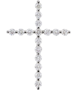 Platinum Diamond Cross Pendant (.5 Ctw, G-H Color, I1 Clarity)